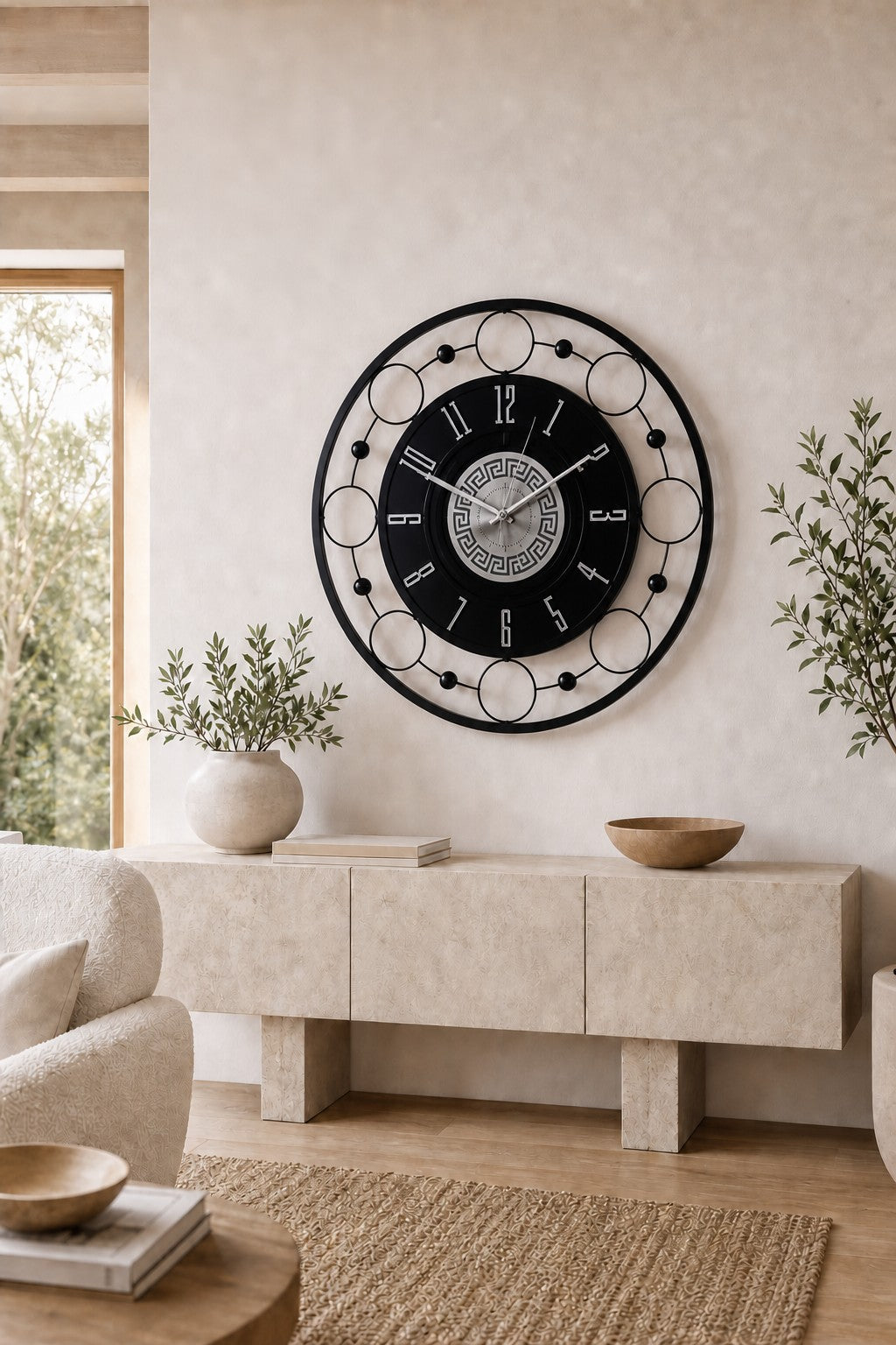 Orvasco Aurelia Halo 60 LED Wall Clock in Black finish