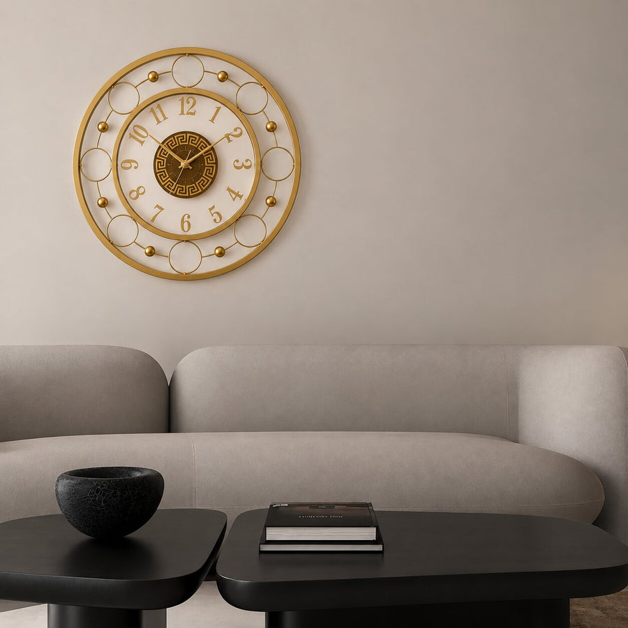 Orvasco Aurelia Halo Illuminated Metal Wall Clock, 60 cm