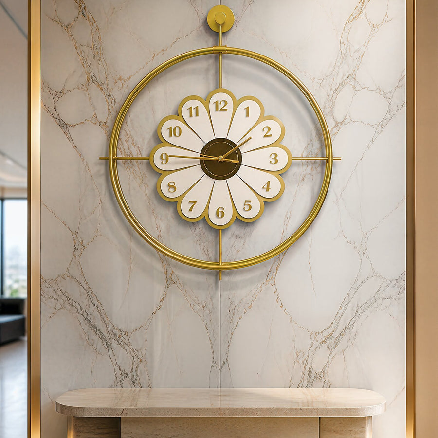 Orvasco Florea Lumen Illuminated Metal Wall Clock, 60 cm