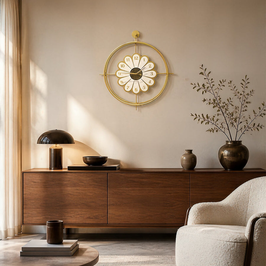 Orvasco Florea Lumen Illuminated Metal Wall Clock, 60 cm