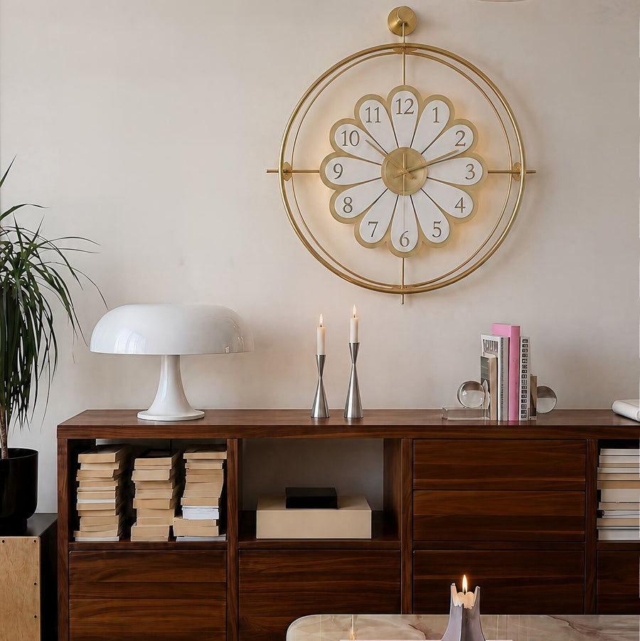 Orvasco Florea Lumen Illuminated Metal Wall Clock, 60 cm