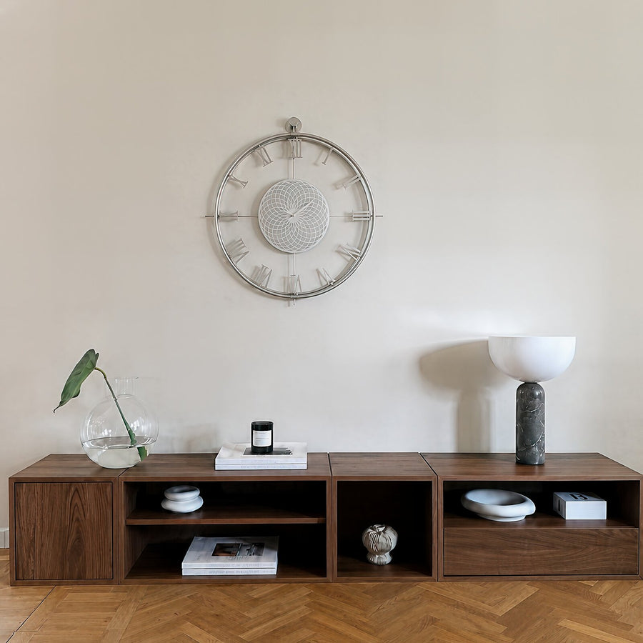 Orvasco Imperium Halo Illuminated Metal Wall Clock, 60 cm